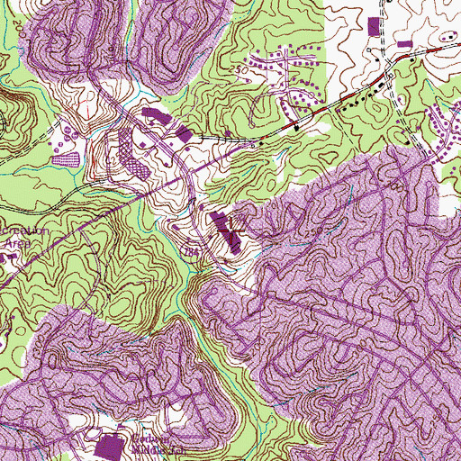Topographic Map of Forestdale Plaza Shopping Center, VA
