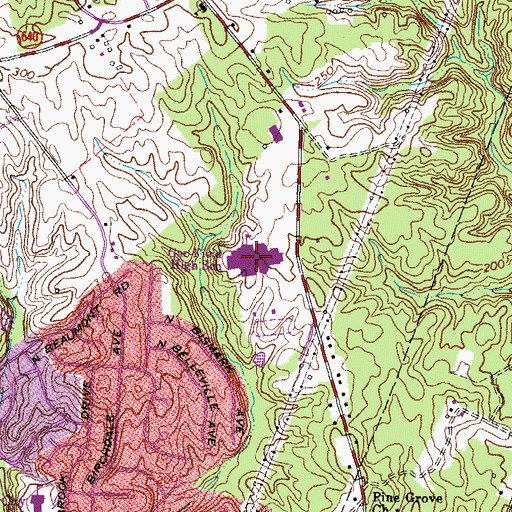 Topographic Map of Gar - Field Senior High School, VA