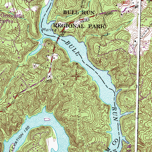 Topographic Map of Hemlock Lodge (historical), VA