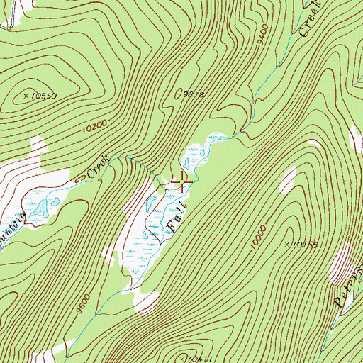 Topographic Map of Notch Mountain Creek, CO