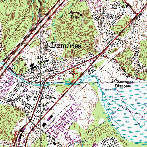 Topographic Map of Cecil W Garrison Park, VA