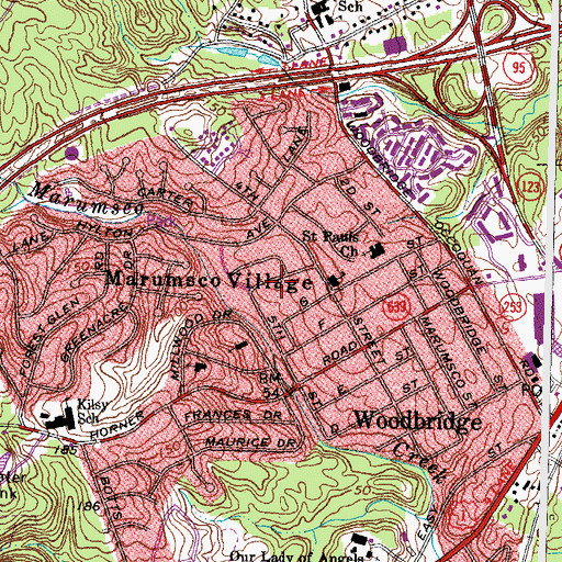 Topographic Map of Church of God, VA