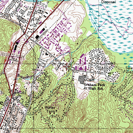 Topographic Map of Concordia Lutheran Church, VA