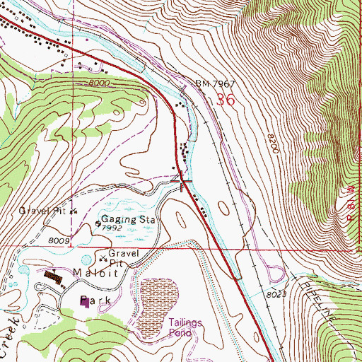 Topographic Map of Cross Creek, CO