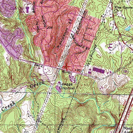 Topographic Map of Evangelical Baptist Church, VA