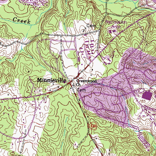Topographic Map of First United Presbyterian Church, VA