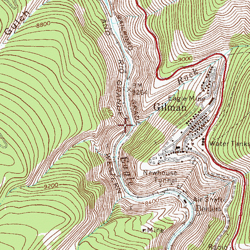 Topographic Map of Rock Creek, CO
