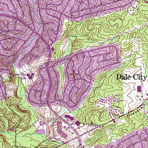 Topographic Map of Glendale, VA