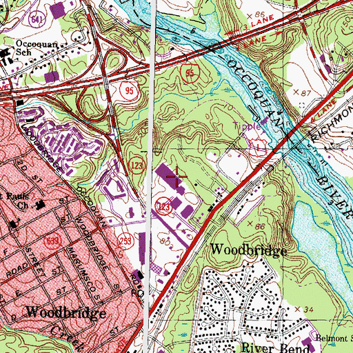 Topographic Map of Gordon Plaza Shopping Center, VA