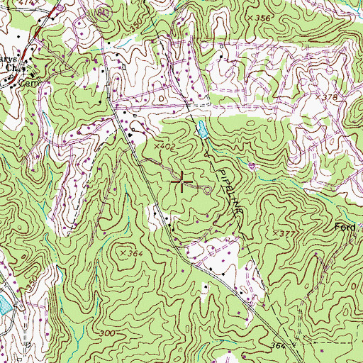 Topographic Map of Herbert J Saunders Middle School, VA