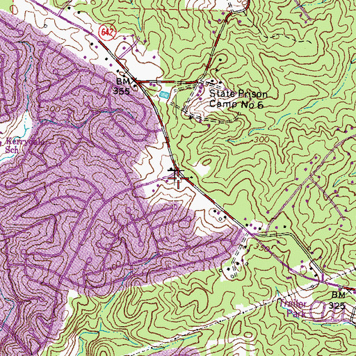 Topographic Map of Hillendale Baptist Church, VA