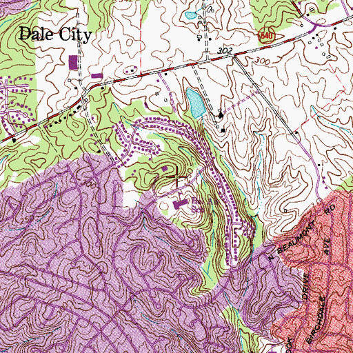 Topographic Map of Holy Family Catholic Church, VA