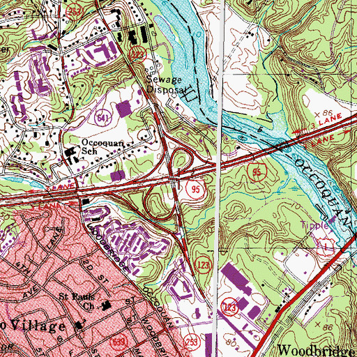 Topographic Map of Interchange 160, VA