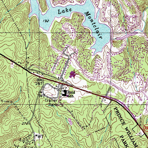 Topographic Map of John F Pattie Senior Elementary School, VA