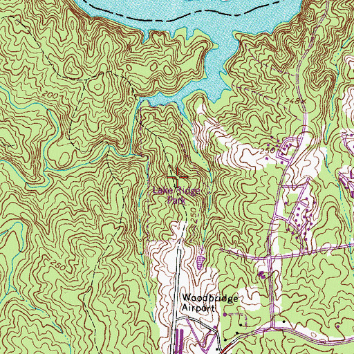 Topographic Map of Lake Ridge Park, VA