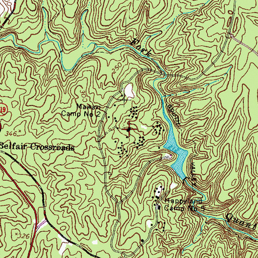 Topographic Map of Mawavi Historic District, VA