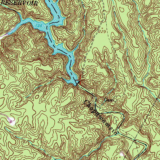 Topographic Map of Missouri Mill (historical), VA