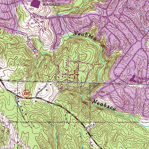 Topographic Map of Neabsco Hills, VA