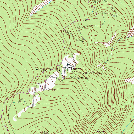 Topographic Map of Tigiwon Community House, CO