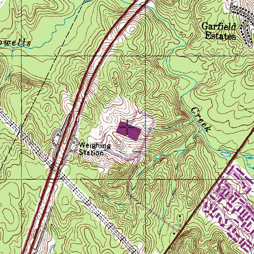 Topographic Map of Potomac Senior High School, VA