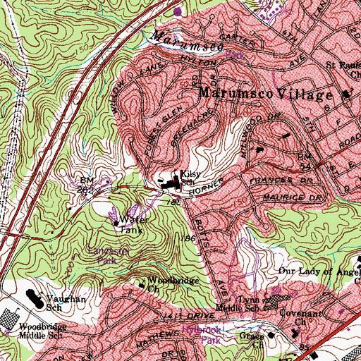 Topographic Map of R Dean Kilby Elementary School, VA