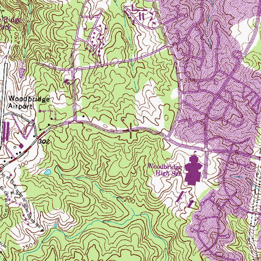 Topographic Map of Saint Matthews Lutheran Church, VA