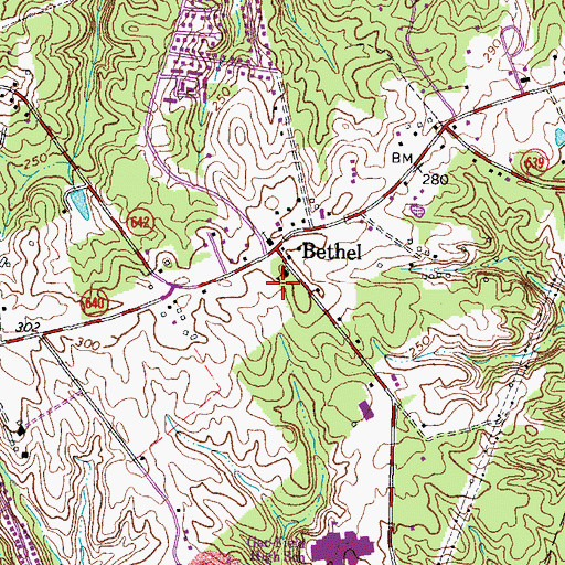 Topographic Map of Smoketown Plaza Shopping Center, VA