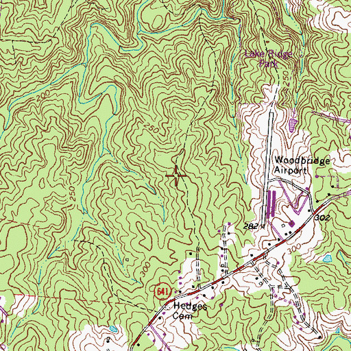 Topographic Map of Springwoods Elementary School, VA