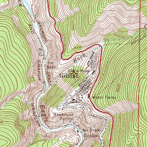 Topographic Map of Eagle Mine, CO