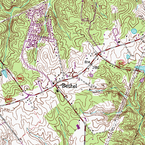 Topographic Map of Village Square Office Park, VA