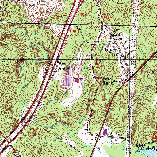 Topographic Map of Northern Virginia Community College Woodbridge Campus, VA