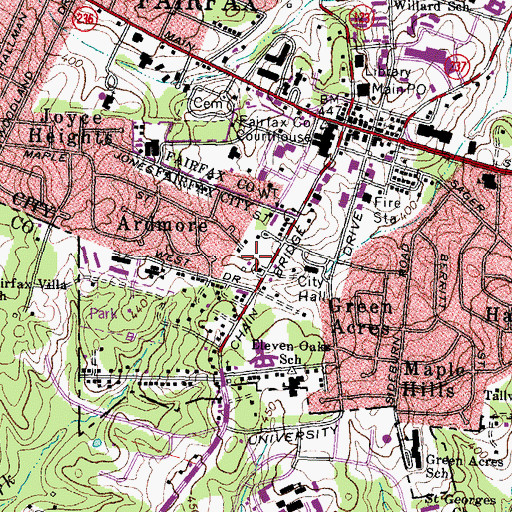Topographic Map of Baliwick Shopping Center (historical), VA