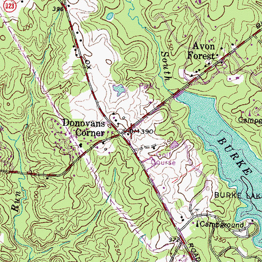 Topographic Map of Arundels Tavern (historical), VA