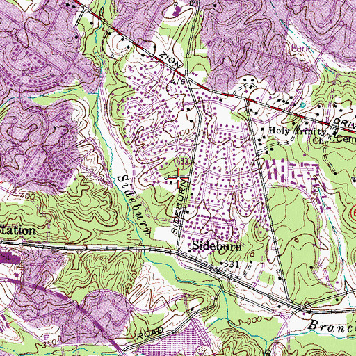 Topographic Map of Bonnie Brae Elementary School, VA