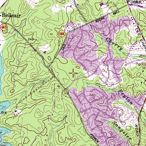 Topographic Map of Cherry Run Elementary School, VA