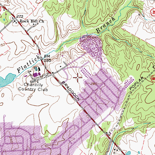 Topographic Map of Cub Run Elementary School, VA