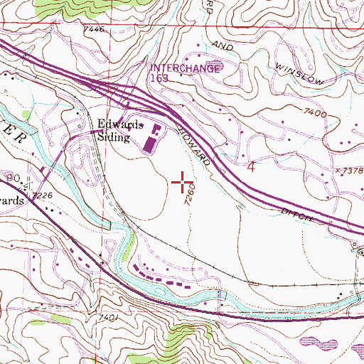 Topographic Map of Battle Mountain High School, CO