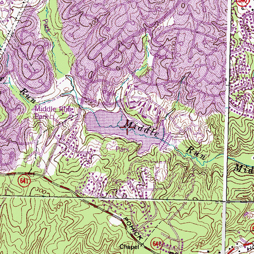 Topographic Map of Huntsman Lake, VA