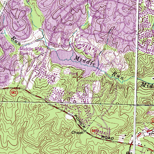 Topographic Map of Huntsman Park, VA