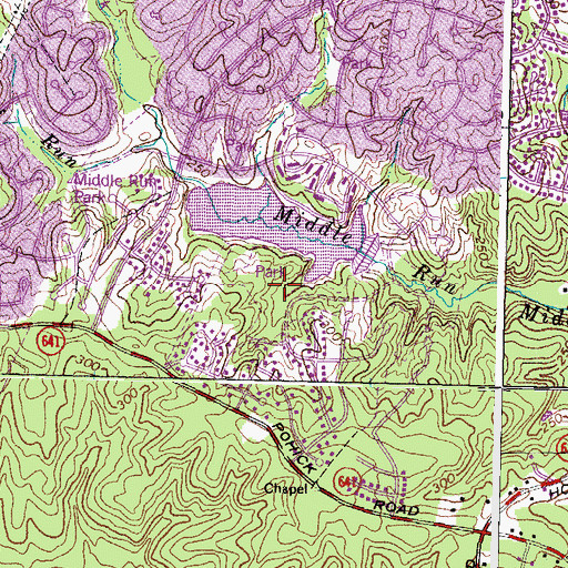 Topographic Map of Huntsman Park, VA