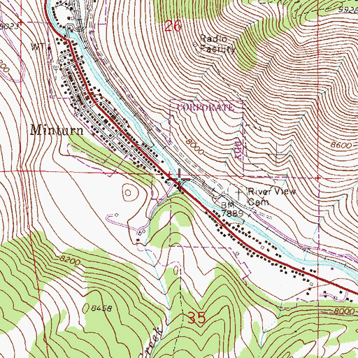 Topographic Map of Martin Creek, CO