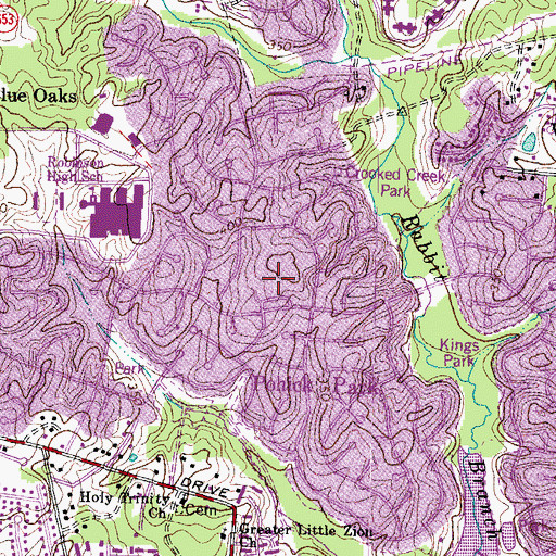 Topographic Map of Laurel Ridge Elementary School, VA