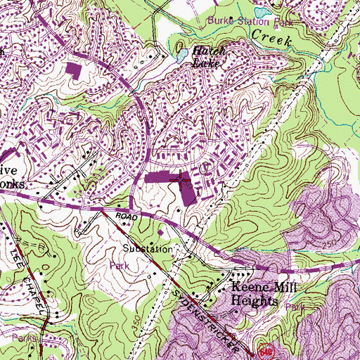 Topographic Map of Rolling Valley Mall Shopping Center, VA