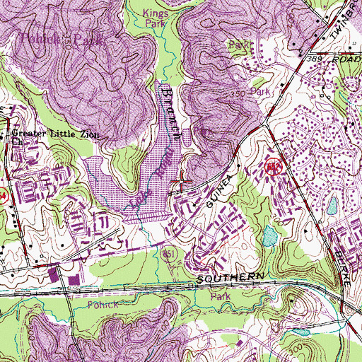 Topographic Map of Royal Lake Park, VA