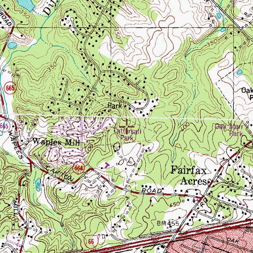 Topographic Map of Tattersall Park, VA