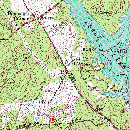 Topographic Map of Temple Baptist Church, VA