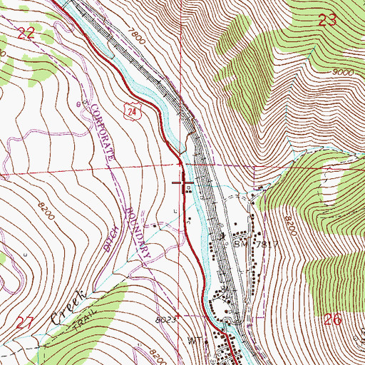 Topographic Map of Game Creek, CO