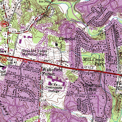 Topographic Map of Gooding Family Cemetery, VA