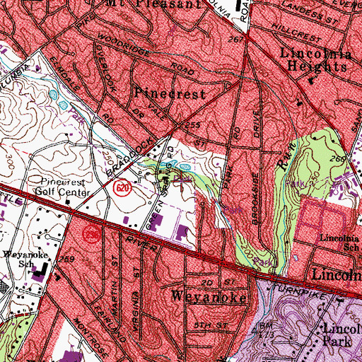 Topographic Map of Green Spring Farm (historical), VA