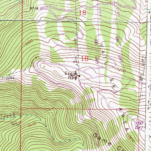 Topographic Map of Eagles Nest, CO